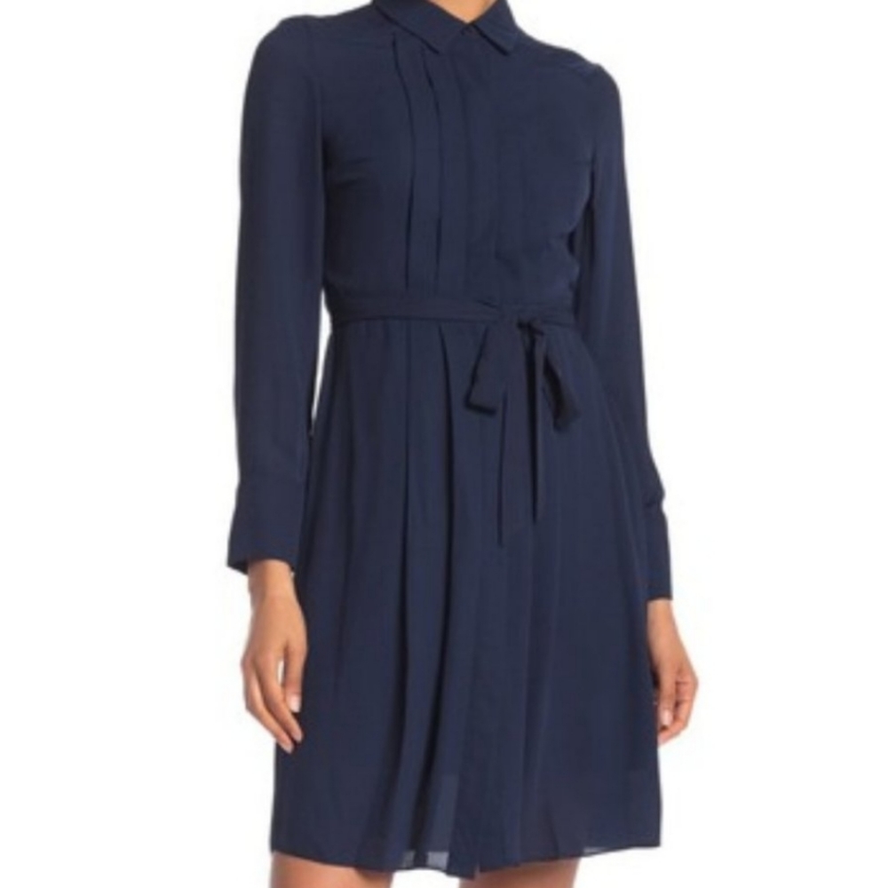 Anthropologie Nanette Lepore Pleated Belt Dress Size 10 NWT